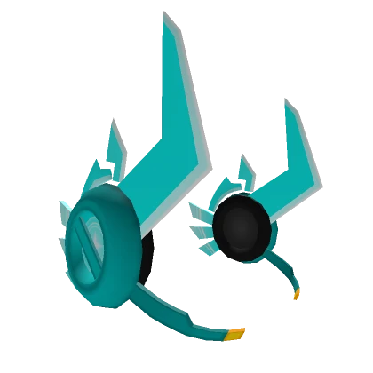 Horn-Blade Headphones [Cyan]