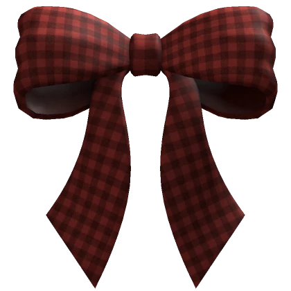 Red Gingham Hair Bow