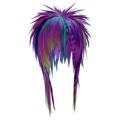 Spiky Messy Bangs (Purple/Cyan/Yellow)