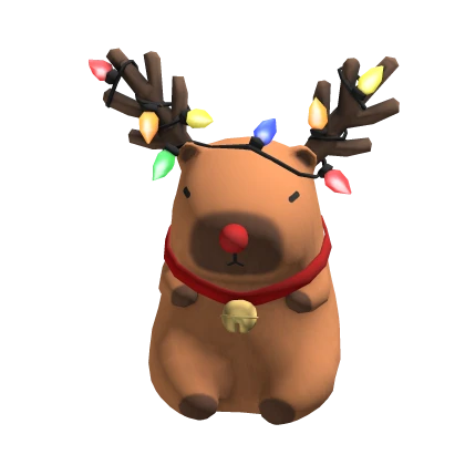 ♡ christmas reindeer capybara plushie