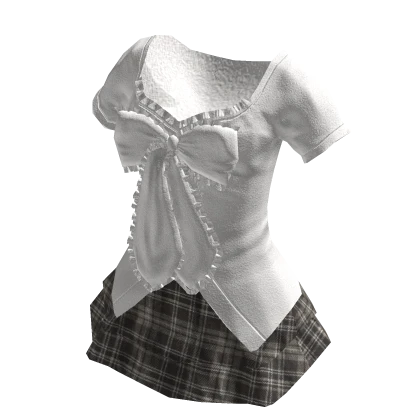 🍀Bow Mini Dress (Brown)