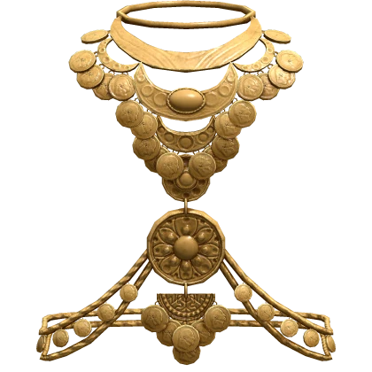 ( PBR) Deep Gold Disc Chest Jewelry 3.0