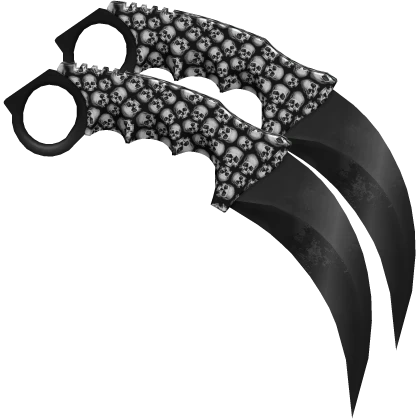 Dual Karambits - Skull Black