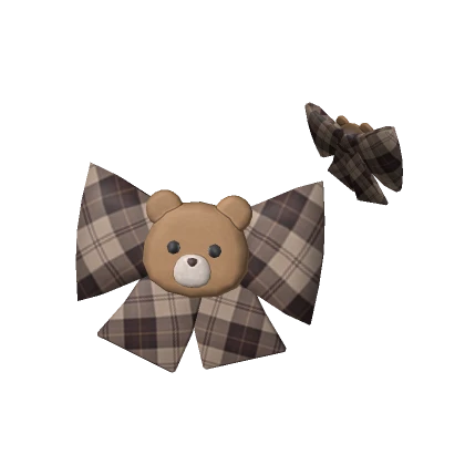 lux Brown checkered bear bow