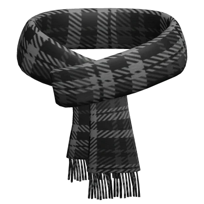 Black Plaid Scarf