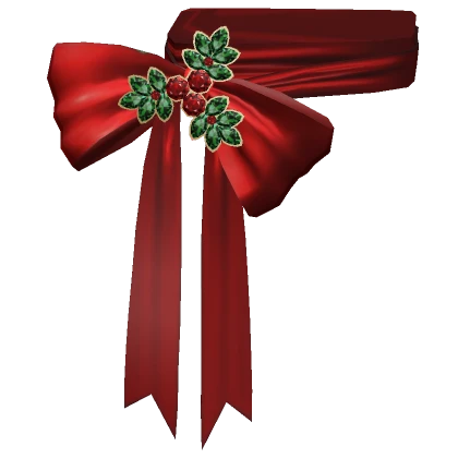 Holiday Holly Bow Belt