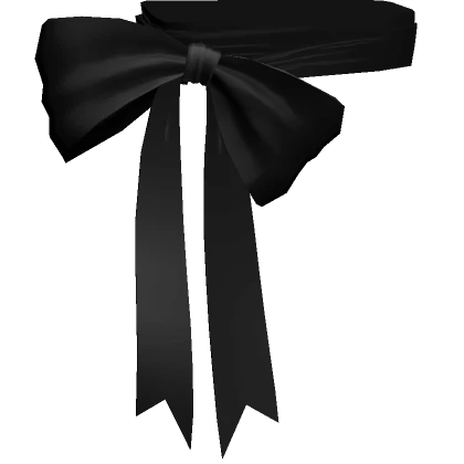 Dolly Side Floppy Bow Belt Black