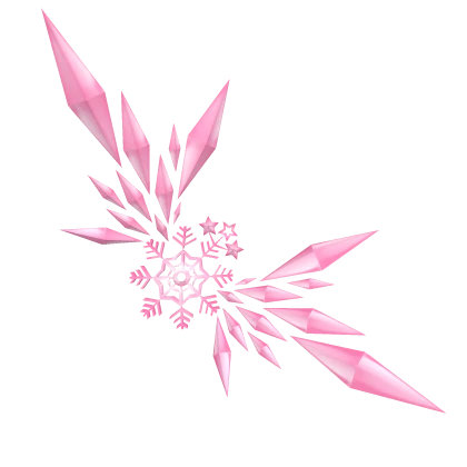 Crystalized Neon Snowflake Wings (Pink)