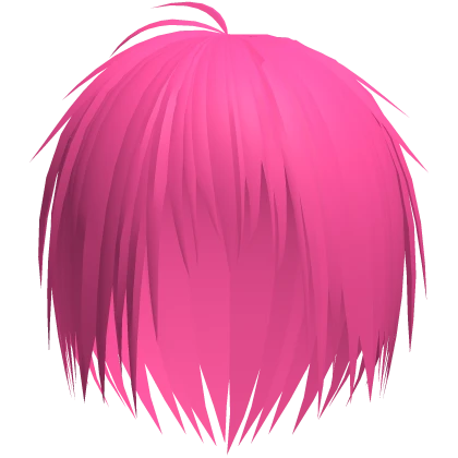 Hot Pink Wispy Spiky Messy Emo Hair