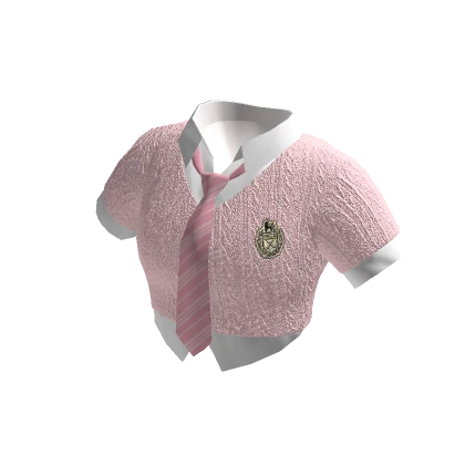 🍀School Uniform Top (Pink)