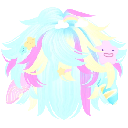Wavy Messy Anime Decora Blue Boy Hair