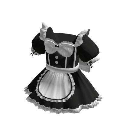 Black & White Classic Anime Cat Maid Dress