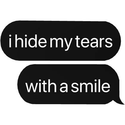 i hide my tears with a smile text