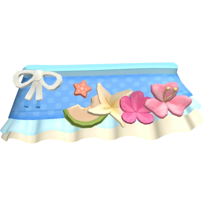 harajuku gyaru summer waves tropical ocean skirt