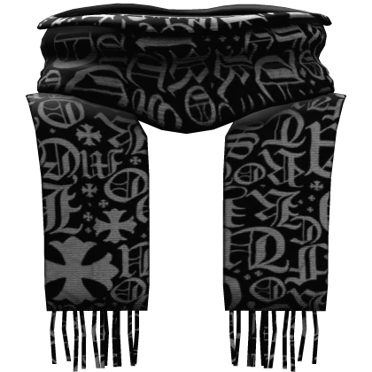 Chrome Emo Y2K Scarf