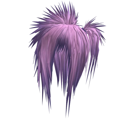 Spiky Teased Side Ponytail (Lavender/Purple)