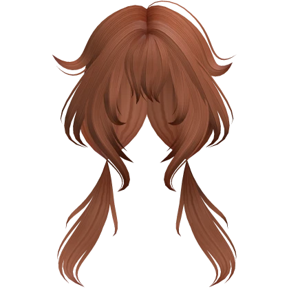 Fox Tips Anime Bangs Messy Pigtails Ginger