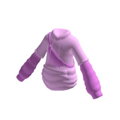 Cute Oversized y2k Pink Hoodie w/ Shoulder Bag