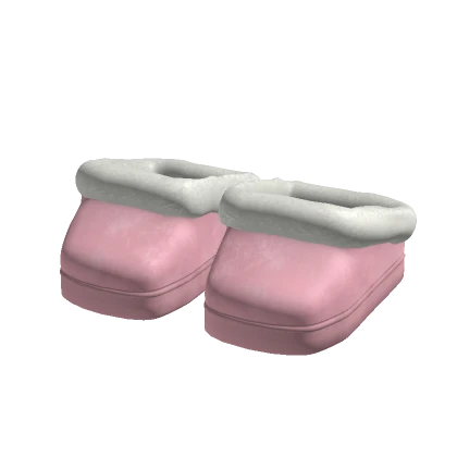 fluffy slipper shoes boots pink