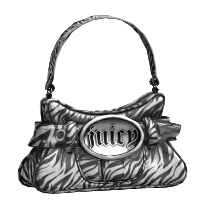 2000s McBling Juicy Belt Shoulder Bag (Zebra)