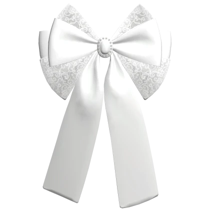 Big Hair Bow White Ruffled Head Ribbon Basic Cute