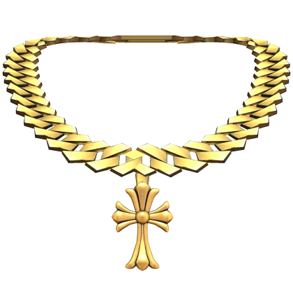 Gold Chrome Cross Chain Necklace (3.0)