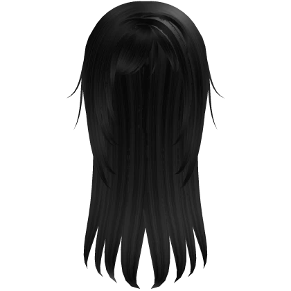 🖤 : long scene horror protag goth hair - black