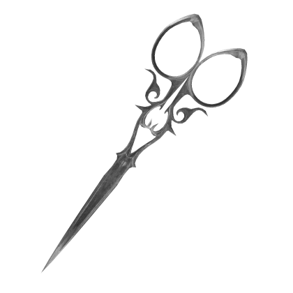 ♰ cute silver gothic large scissors for head ♰