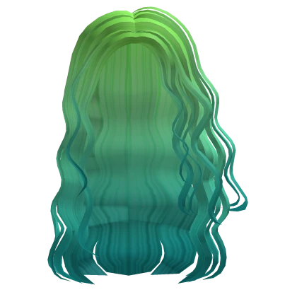 Y2K Green/Blue Long Hair