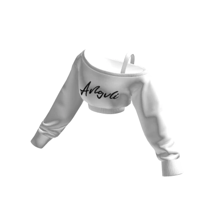 White Angvli Cropped Off Shoulder Shirt