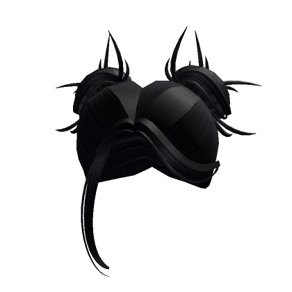 Y2K Spikey Buns in Black