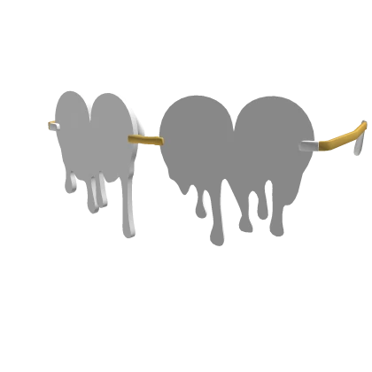 White  Dripping Heart Glasses