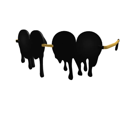 Black Dripping Heart Glasses