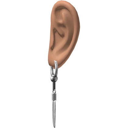 Ears w/ Silver Feather Earrings