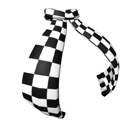 Long Flowy Black and White Checkered Scarf