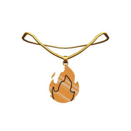 Fire Emoji Necklace (Gold)