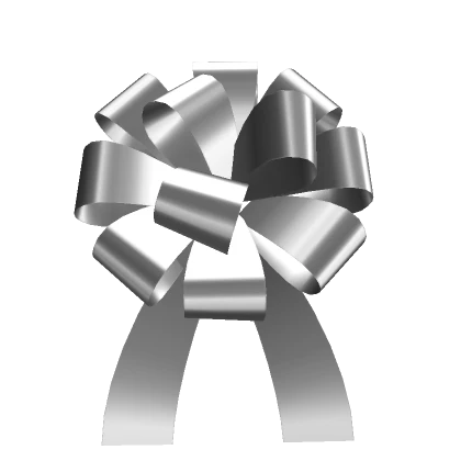 Silver Christmas Present Bow Hat