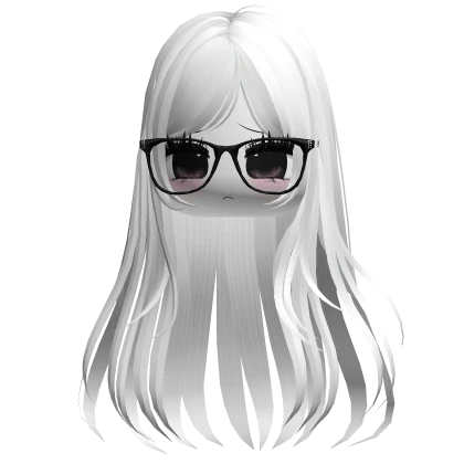 ♡ moe wispy straight hair white