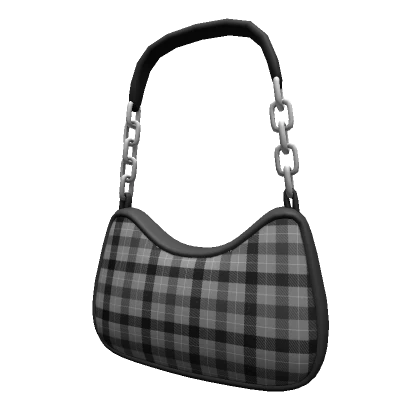 Black Plaid Shoulder Bag