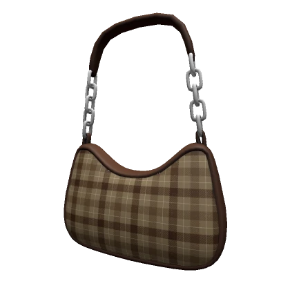 Brown Plaid Shoulder Bag