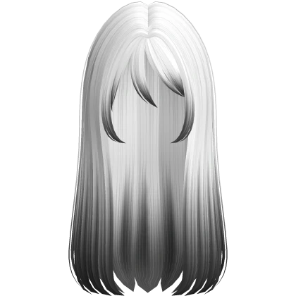 long straight emo vampire girl hair white & black