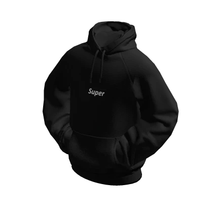 Black Super Hoodie Posed