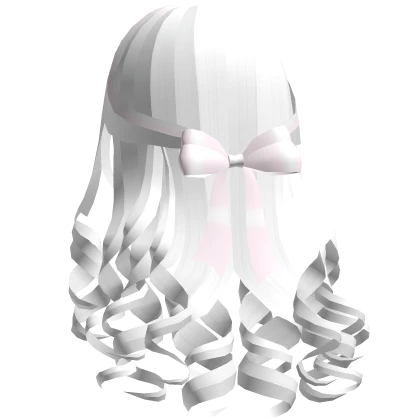 ♡ White Sweet Heart Curly Valentines Hair