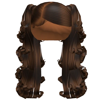 ☆ | Brown Pigtails w/ Bumped Ends