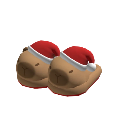 capybara christmas slippers