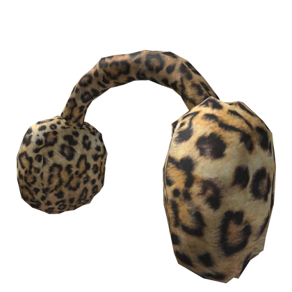 Fluffy Leopard Earmuffs