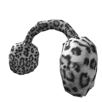 Fluffy Snow Leopard Earmuffs