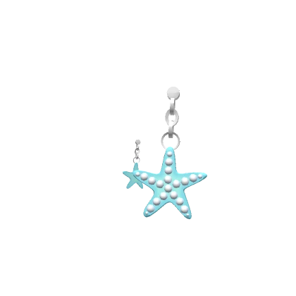 Starfish Pearl Earrings Blue