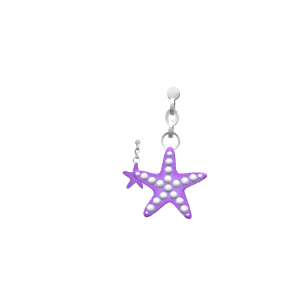 Starfish Pearl Earrings Purple