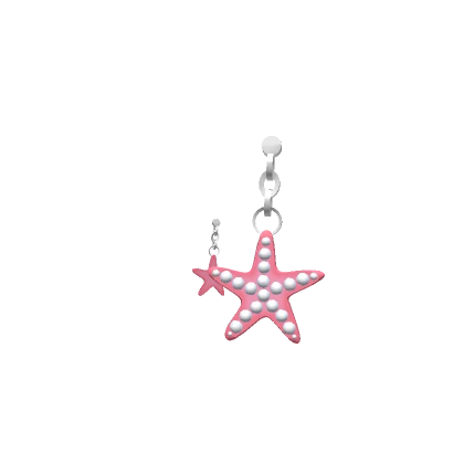 Starfish Pearl Earrings Pink